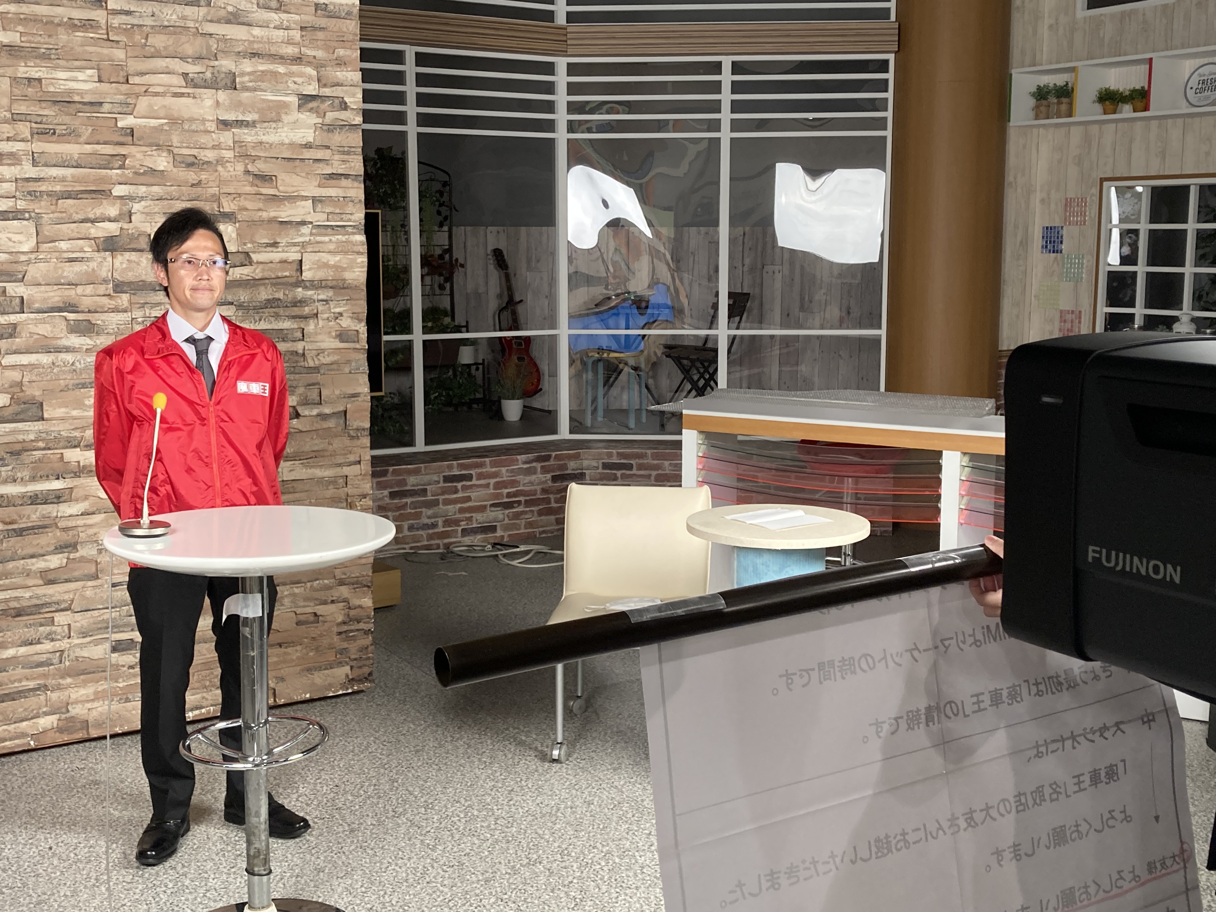 廃車王【三陸店】TV局にて撮影